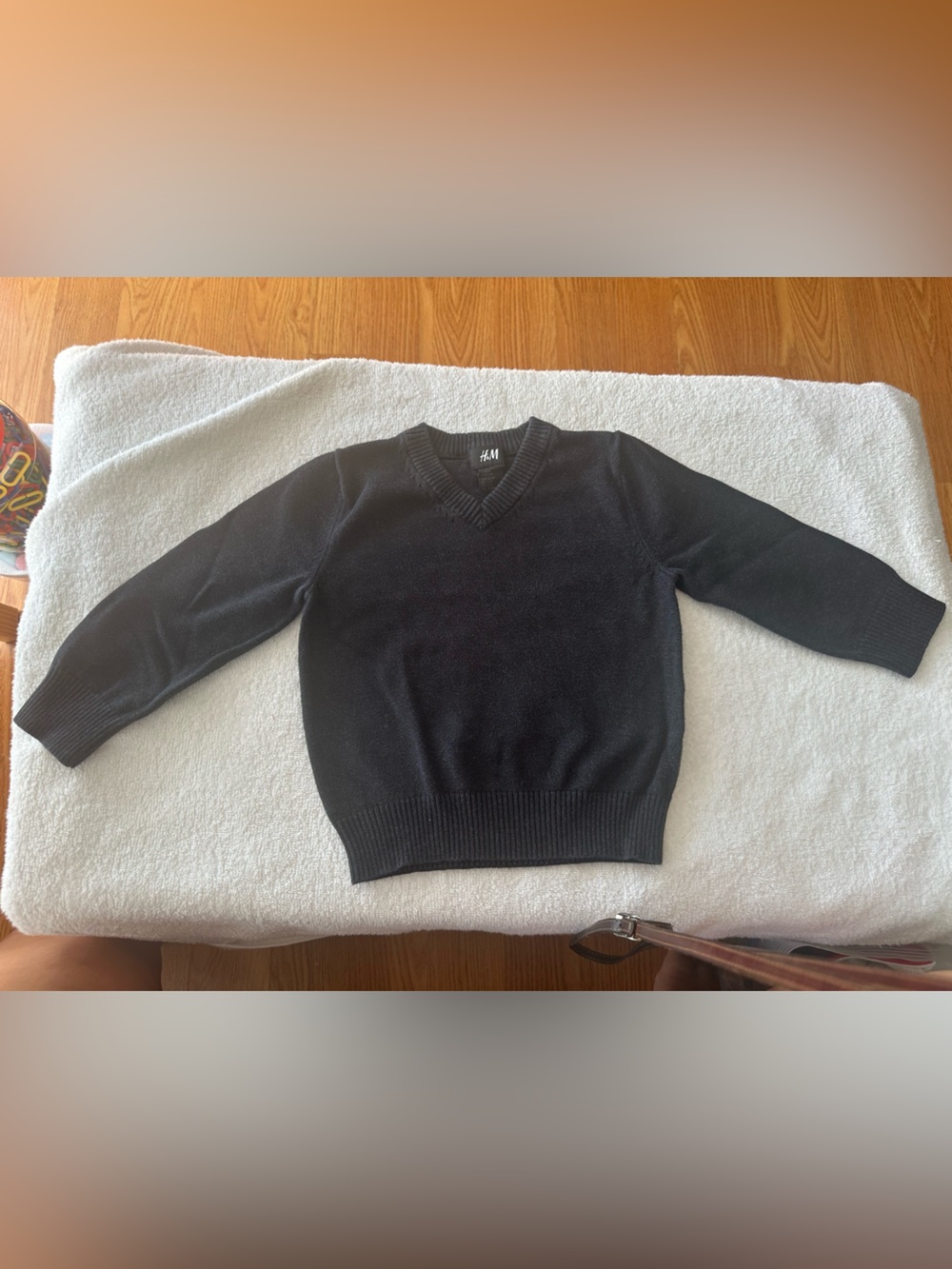 H&M Black V-Neck Kids Sweater